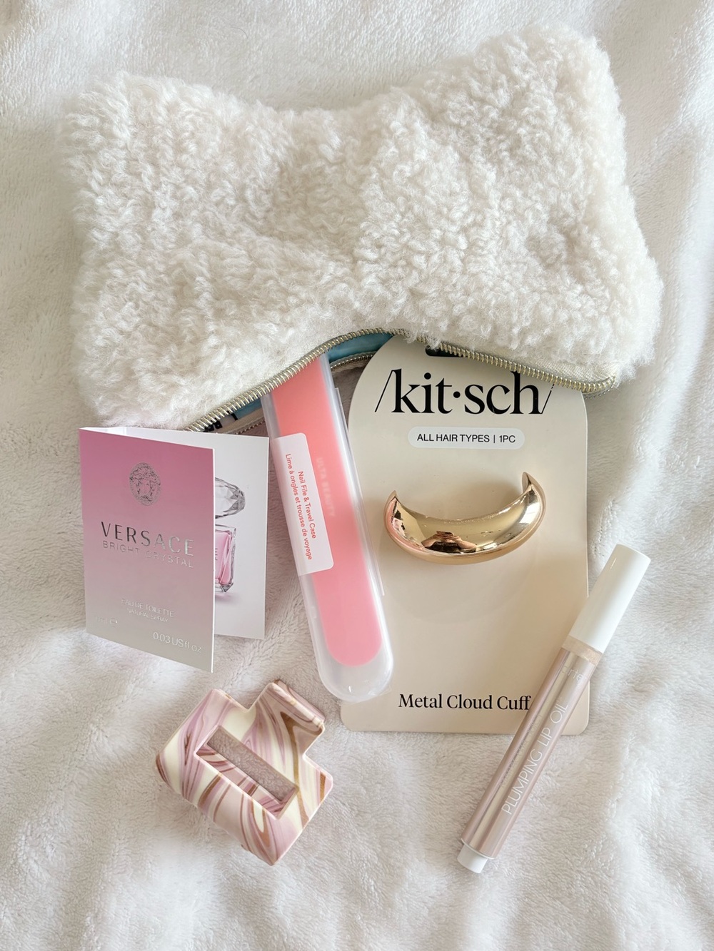 Sweet Self-Care Bundle w/ Tarte Lip Oil, Kitsch Hair Cuff, Snoopy Pouch & More!